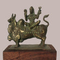 Shivnandi' religious Brass, Metal sculpture by artist Rohan Sonavane, 12x12 inch, on brass, metal