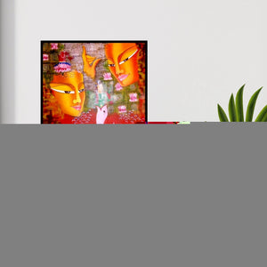 In-situ view of Deepali Mundra's 'Shiv Ohm' painting in a room