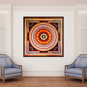 In-situ view of Ajay Meshram's 'Shree' painting in a room