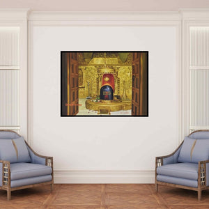 In-situ view of Kamal Rao's 'Shree Somnath Jyotirlinga (Sanctum of Somnath)' painting in a room