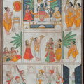 Religious pichwai traditional art titled 'Shreenathji Puja', 48x30 inches, by artist Surkhi Arts on Cloth