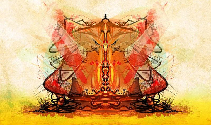 Shri Ganesha Abstract Digital Art By Pradip Shinde