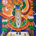 Shrinath Ji' religious acrylic painting by artist Arjun Das, 48x36 inch, on canvas