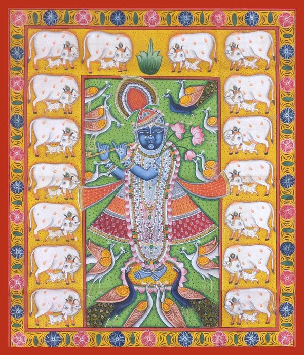 Shrinathji Morkutir Traditional Art by Unknown | ArtZolo.com