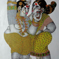 Figurative acrylic painting titled 'Shringar 1', 30x22 inches, by artist Bhawandla Narahari on Paper