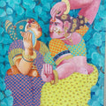Figurative acrylic painting titled 'Shringar 2', 30x24 inches, by artist Bhawandla Narahari on Canvas