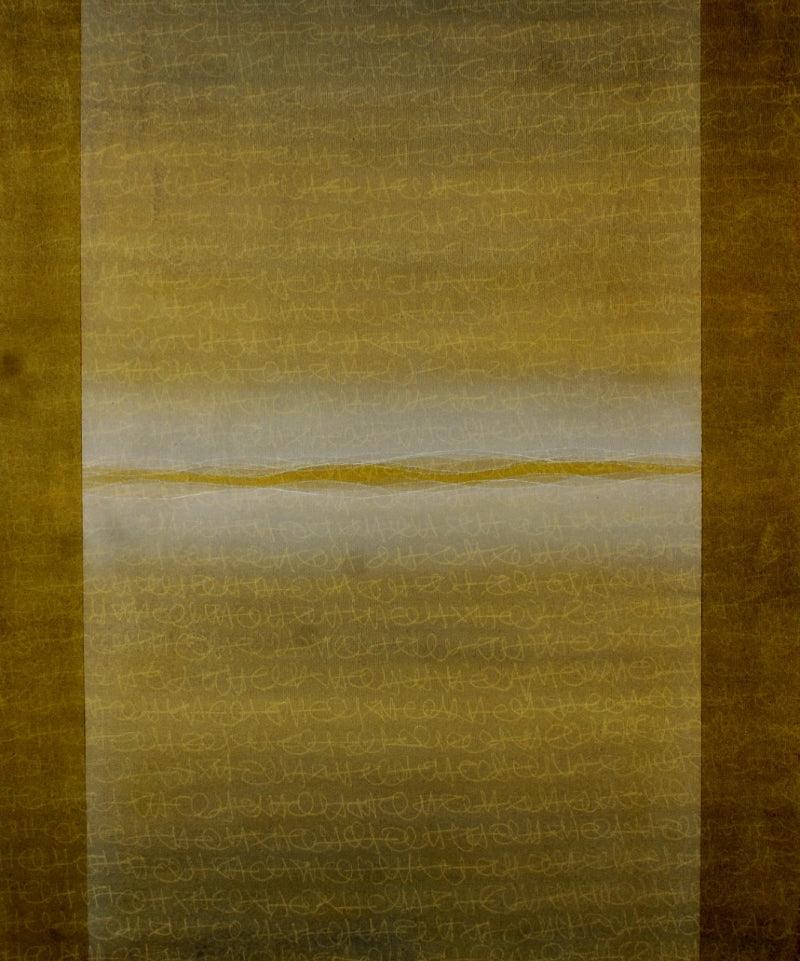 Abstract mixed media painting titled 'Silent Language 3', 36x30 inches, by artist Pradeep Ahirwar on Canvas