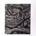 Silent Pathway' nature etching printmaking by artist Ankit Kushwaha, 8x6 inch, on paper