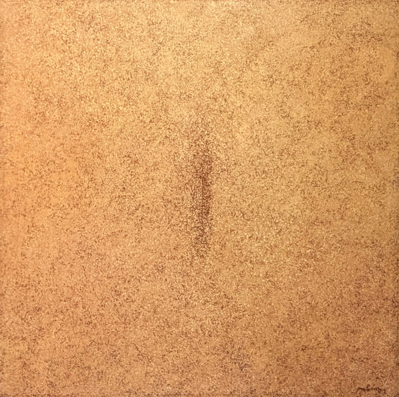 'Silent Space 3' abstract acrylic painting by artist Prabinkumar Nath, 48x48 inch, on canvas