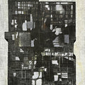 Silent Structure' contemporary acrylic painting by artist Palash Chandra Baidya, 30x24 inch, on canvas