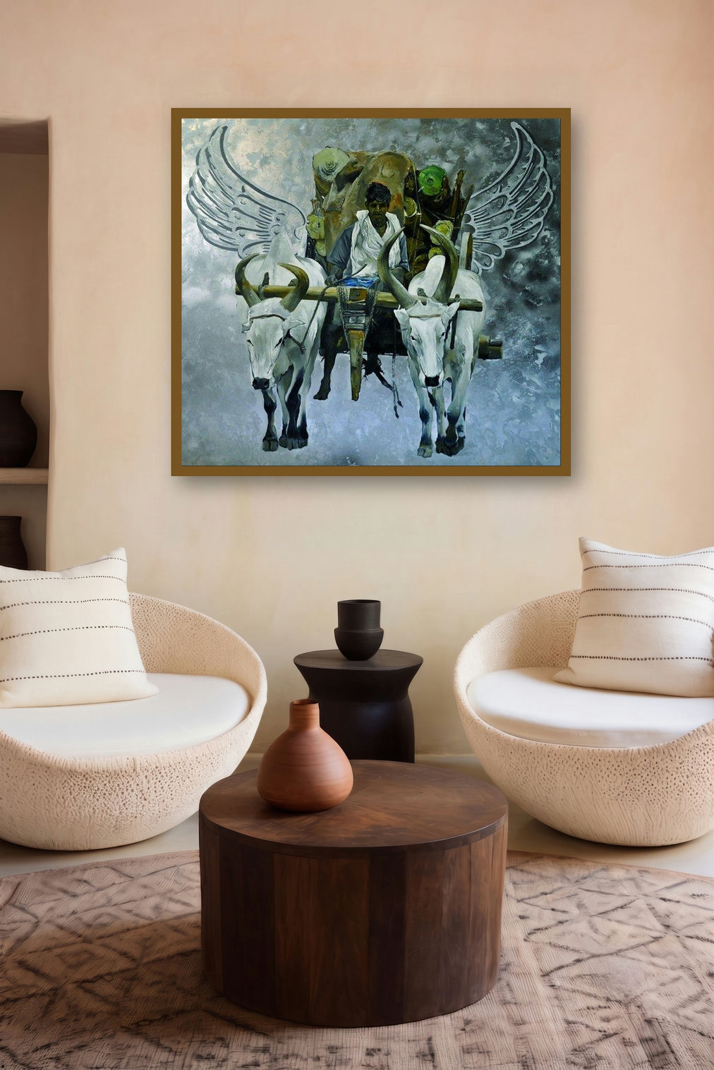 Silver Dream by artist Ajit Deswandikar displayed in a Contemporary Exhibition gallery
