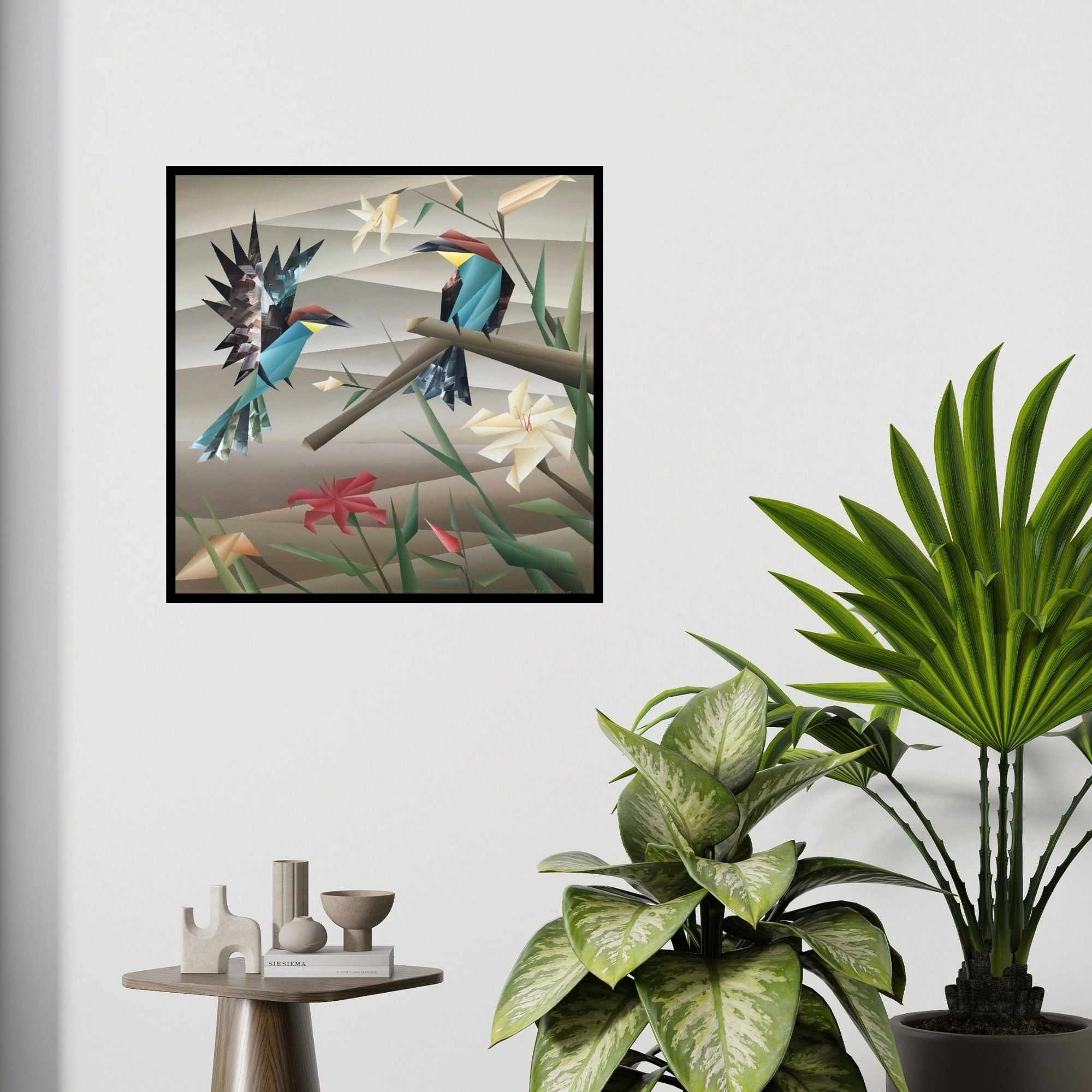 In-situ view of Nirakar Chowdhury's 'Similarity 1' painting in a room