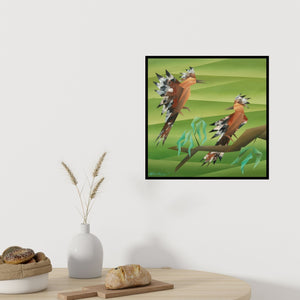 Preview of 'Similarity 3' Painting by Nirakar Chowdhury shown on a wall in a furnished room.