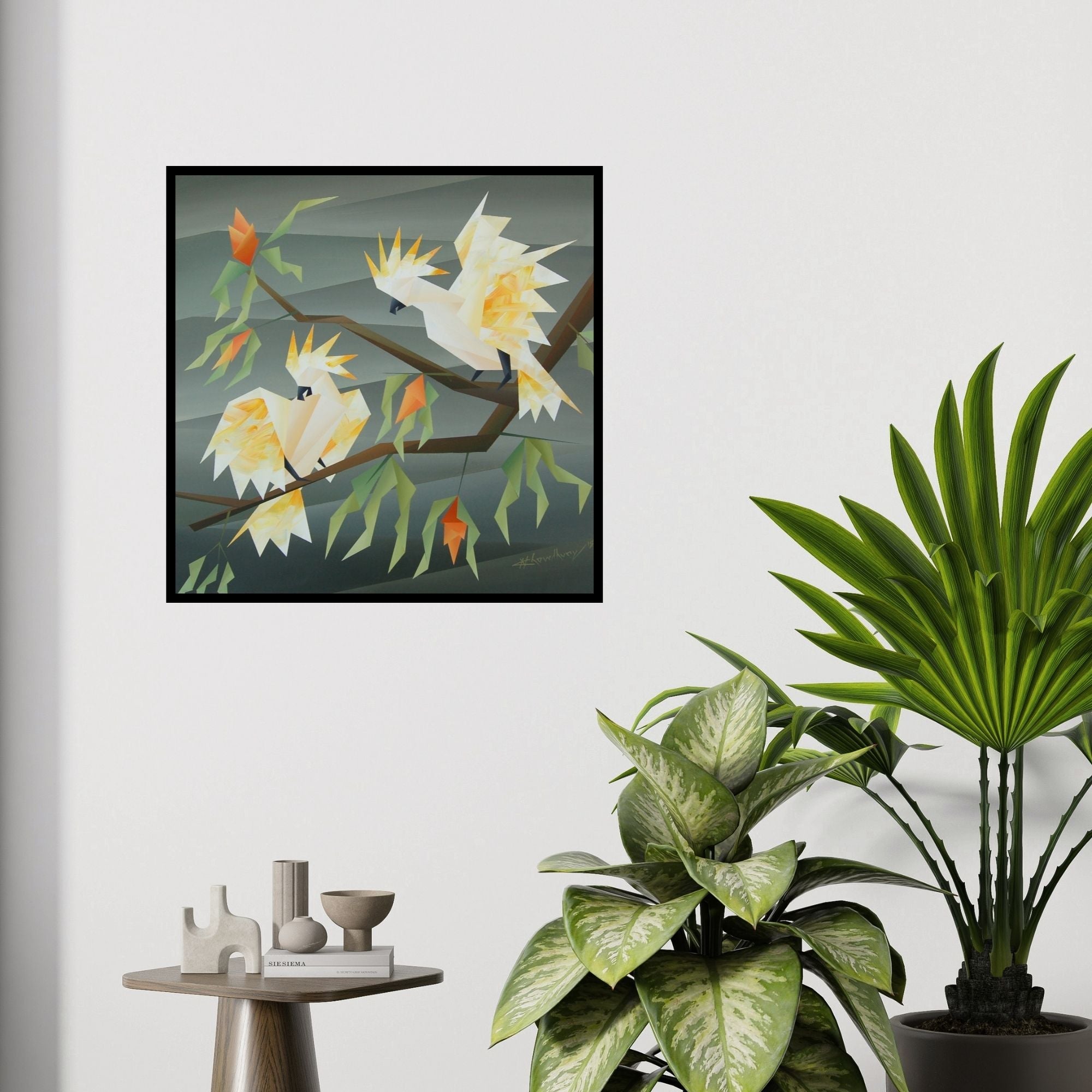 In-situ view of Nirakar Chowdhury's 'Similarity 4' painting in a room