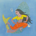 'Sindhusute' religious mixed-media painting by artist Yojana Dehankar, 12x12 inch, on paper