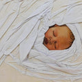 Figurative 3d painting titled 'Sleeping Baby', 18x24 inches, by artist Pranita Das on Canvas