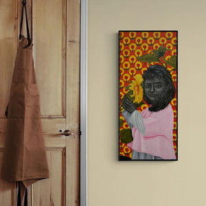 In-situ view of Deepali S's 'Soak In The Sunshine' painting in a room