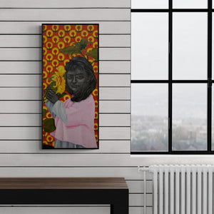 Preview of 'Soak In The Sunshine' Painting by Deepali S shown on a wall in a furnished room.