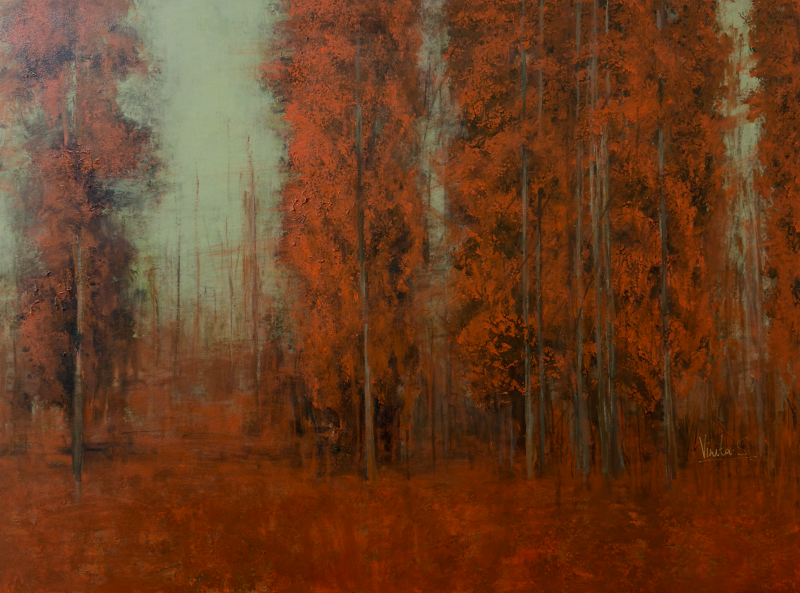 Soham' nature acrylic painting by artist Vinita Sadarangani, 36x48 inch, on canvas