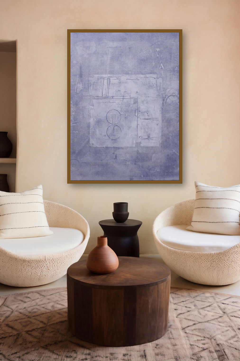 Solid Purple Abstract by artist Mohit Bhatia displayed in a Indian Art gallery