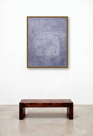 Solid Purple Abstract by artist Mohit Bhatia displayed in a Rustic Home Office