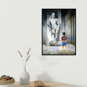 Bhargavkumar Kulkarni's 'Solitude 2' painting visualized above a sofa in a contemporary room.