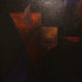 Abstract acrylic painting titled 'Solitude 4', 24x24 inches, by artist Surendra Chaware on Canvas