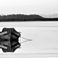 Abstract photography titled 'Solo Boat', 11x18 inches, by artist Vaibhav Kadam on