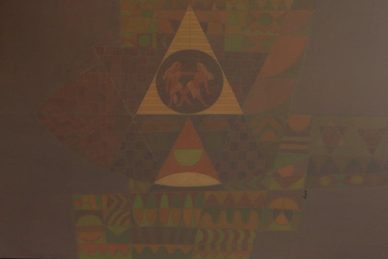 Figurative acrylic painting titled 'Song Of Life 10', 40x70 inches, by artist Digambar Gawali on Canvas