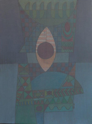 Abstract acrylic painting titled 'Song Of Life 3', 48x36 inches, by artist Digambar Gawali on Canvas