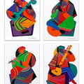 Songs In Fragments 5' figurative acrylic painting by artist Prasanta Acharjee, 12x8 inch, on brusto board