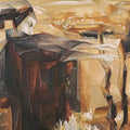 Figurative serigraphs painting titled 'The Sorcerer 2', 30x44 inch, by artist Jehangir Sabavala on Paper