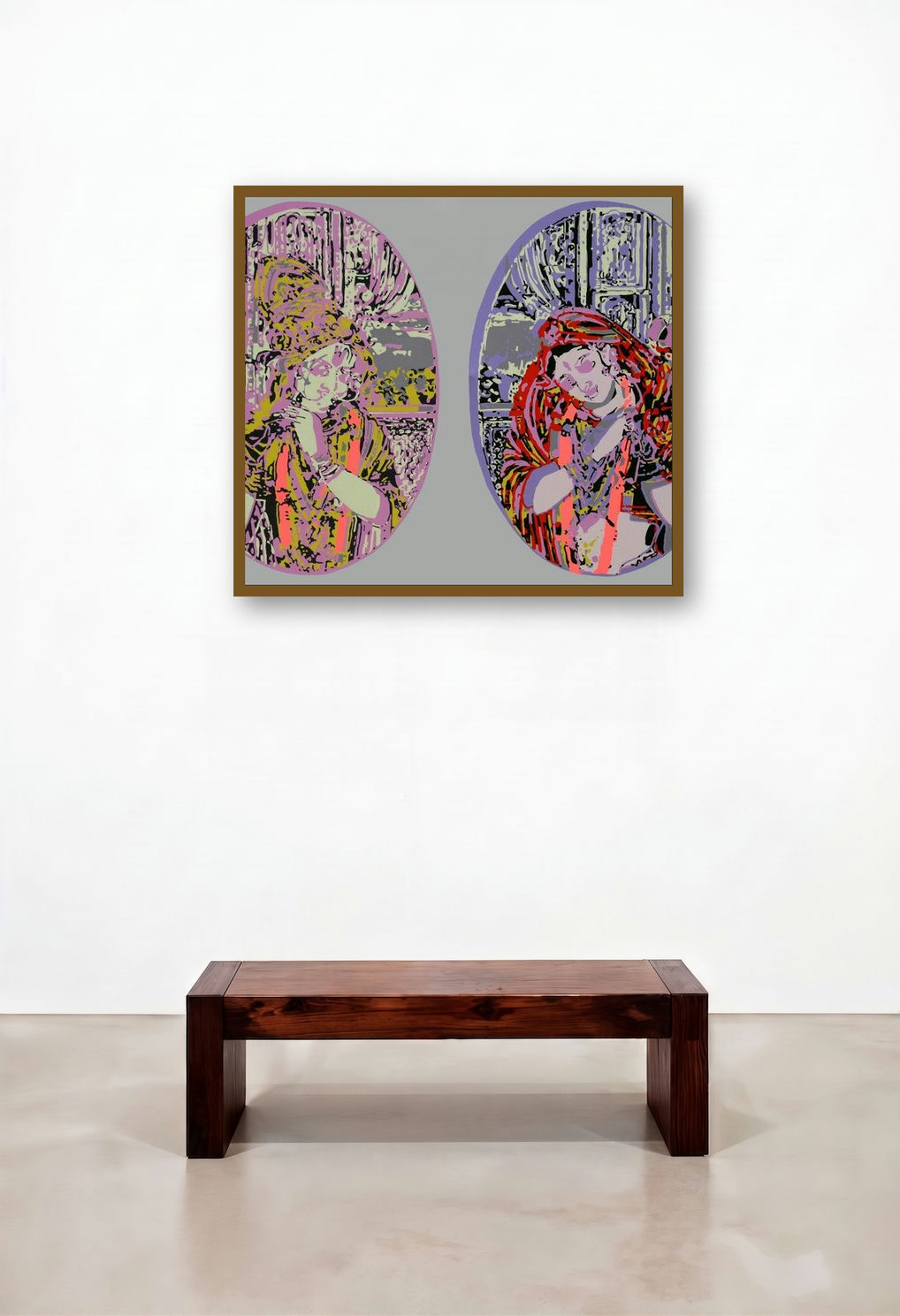 Soul Of Krishna (Dualities) by artist Niraja Bhuwal displayed in a Classic Home Office