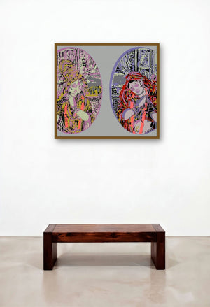 Soul Of Krishna (Dualities) by artist Niraja Bhuwal displayed in a Classic Home Office