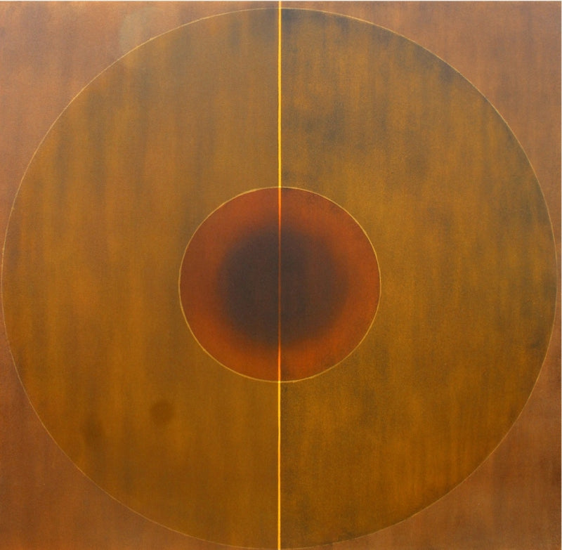 The Space Between' contemporary mixed-media painting by artist Pradeep Ahirwar, 48x48 inch, on canvas