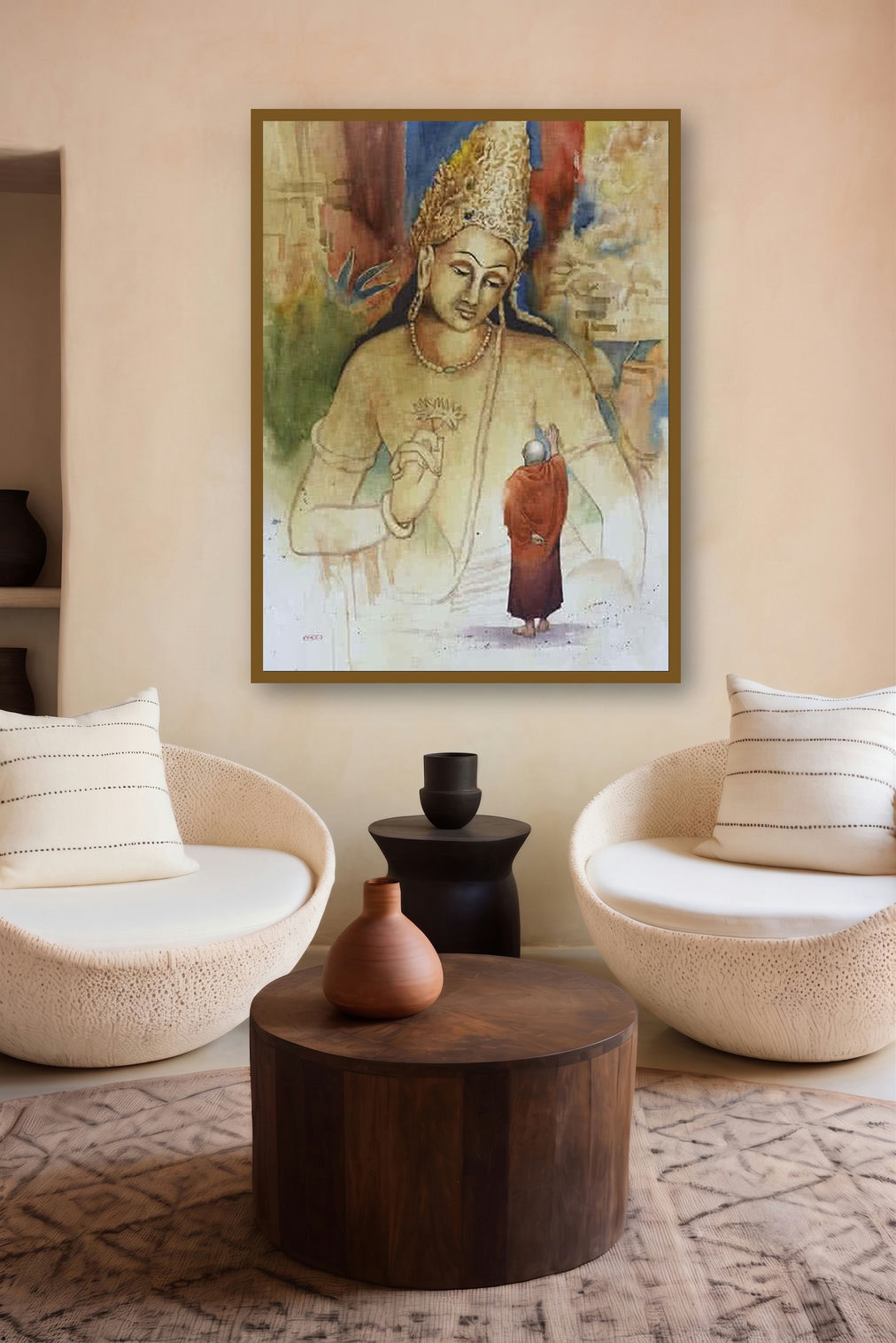 Sparsh by artist Kishor Nadavdekar displayed in a Luxury gallery