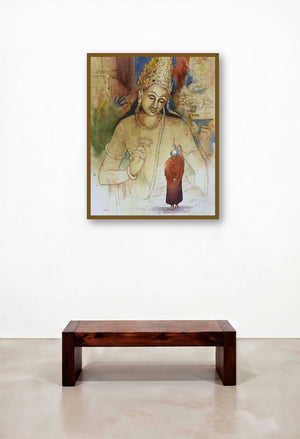 Sparsh by artist Kishor Nadavdekar displayed in a Urban Loft Home Office