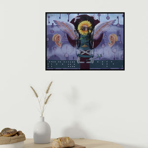 In-situ view of Purshottam Pawar's 'Specially Able (The Key to Freedom)' painting in a room