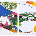 contemporary serigraphs painting titled 'Speechless', 40x114 inches, by artist Nabibakhsh Mansoori on Paper