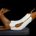 Speed' animals Bronze, Marble sculpture by artist Subrata Paul, 16x38 inch, on bronze, marble