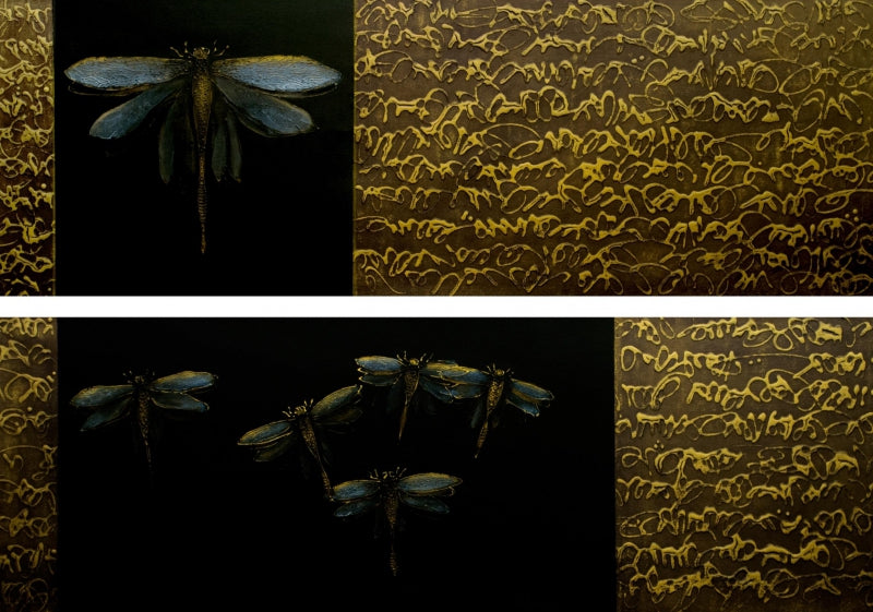 Spiraling Serenity' contemporary acrylic painting by artist Vishal Joshi, 30x48 inch, on canvas