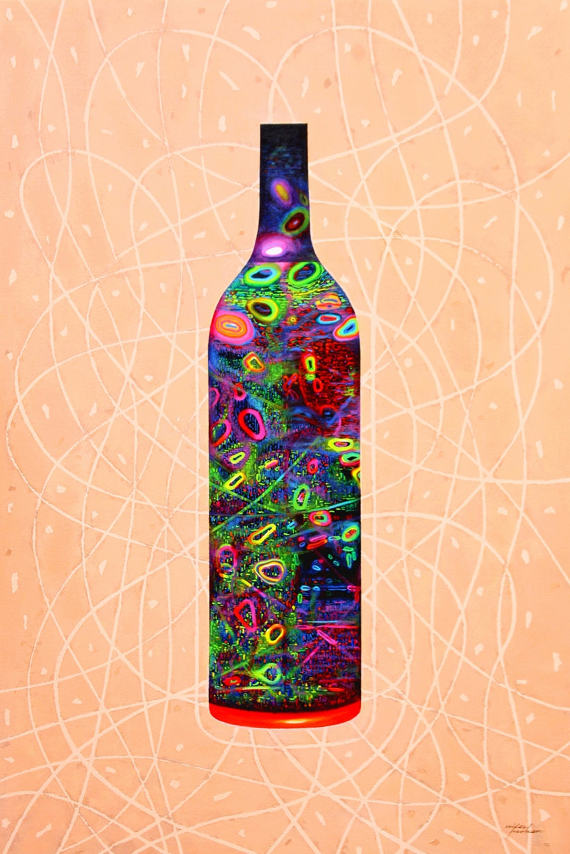 The Spirit' contemporary acrylic painting by artist Nijesh Mohan, 36x24 inch, on canvas