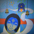 Religious acrylic painting titled 'Spiritual Splendour 2', 24x24 inches, by artist Bhiva Punekar on Canvas