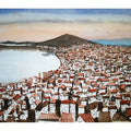 Cityscape watercolor painting titled 'Split Croatia', 7x11 inches, by artist Arunava Ray on Paper