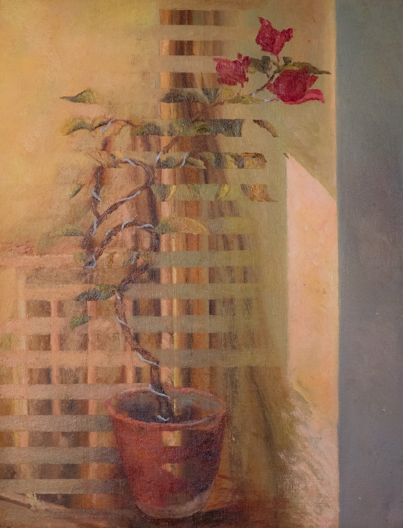 A Spray Of Flower' nature oil painting by artist Banani Karmakar Bhunia, 16x12 inch, on canvas