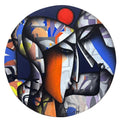 The Spring 1' figurative acrylic-charcoal painting by artist Jagannath Paul, 30x30 inch, on canvas