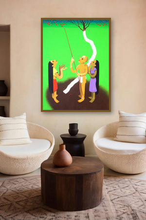 Spring Iii (Awaiting Blossoms) by artist Prakash Pore displayed in a Contemporary Exhibition gallery