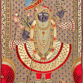 Sreenathji' religious pichwai Traditional Art by artist Ana, 48x36 inch, on cloth