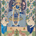 Sreenathji' religious pichwai Traditional Art by artist Ana, 32x22 inch, on cloth