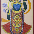 Srinathji' religious acrylic painting by artist Bhaskar Lahiri, 48x33 inch, on canvas